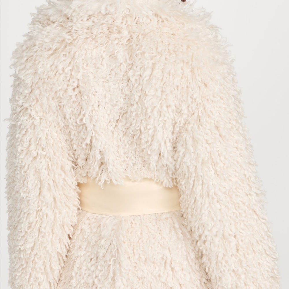 STAUD Off-White Teddy Jacket